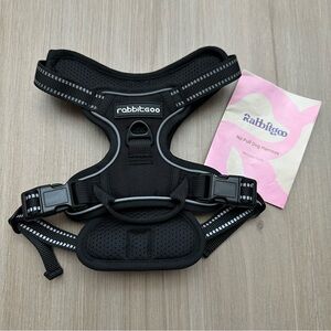 rabbitgoo Dog Harness SMALL  No-Pull, 2 Leash Clips Adjustable Reflective BLACK